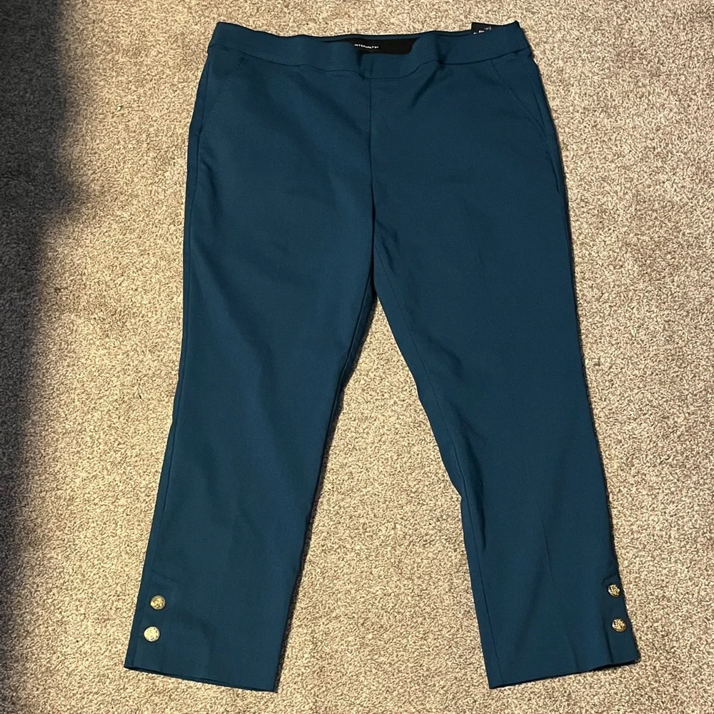 Counterparts Teal Pants with Gold Accents - Picture 1 of 11